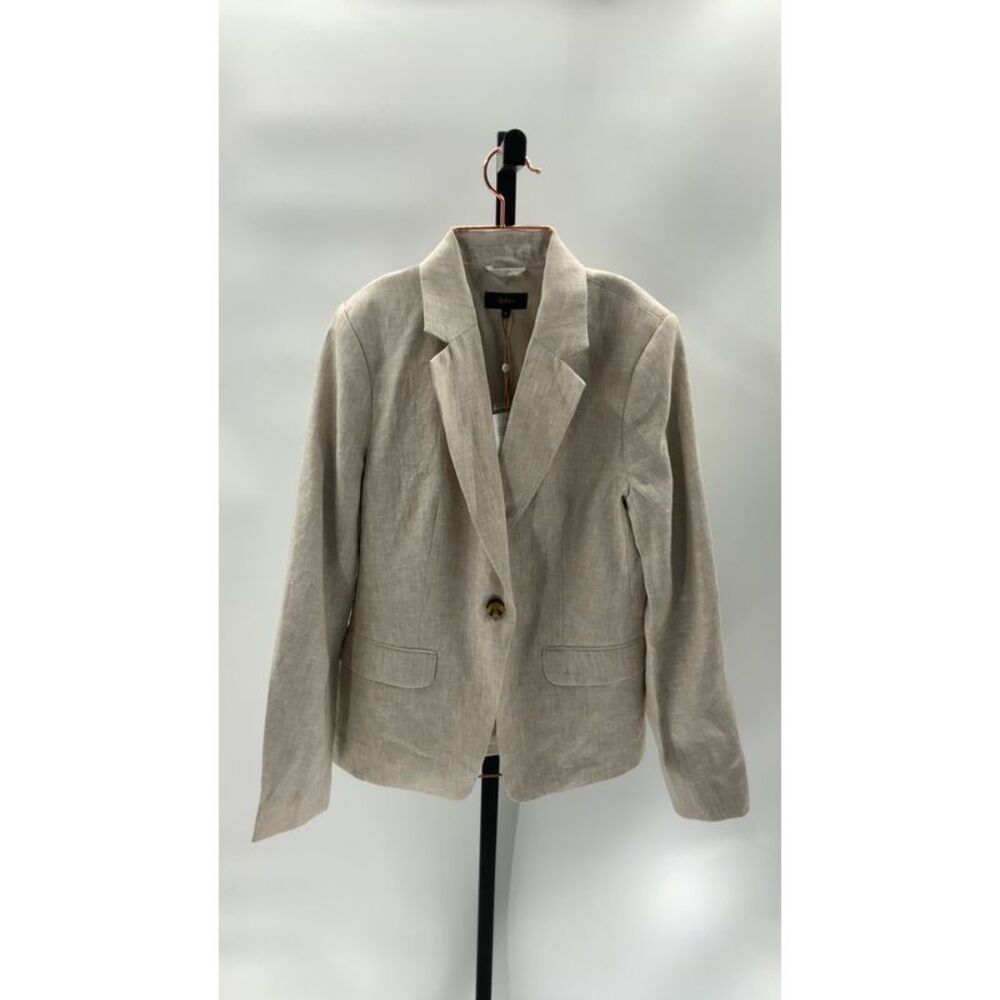 Quince Beige 100% European Linen Women's Blazer